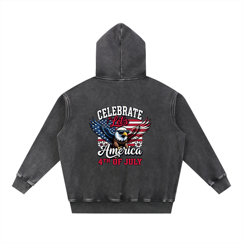 Snow Wash Fleece Oversize Hoodie